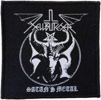 Hellbutcher - Patch Satans Metal (9,7 X 9,7 Cm) ryhmässä MERCHANDISE / Accessoarer / Hårdrock @ Bengans Skivbutik AB (5577363)