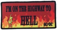 Ac/Dc - Patch Highway To Hell Flames (5,3 X ryhmässä MERCHANDISE / Accessoarer / Hårdrock @ Bengans Skivbutik AB (5577388)