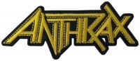 Anthrax - Patch Yellow Logo (4 X 9,7 Cm) ryhmässä MERCHANDISE / Accessoarer / Hårdrock @ Bengans Skivbutik AB (5577389)