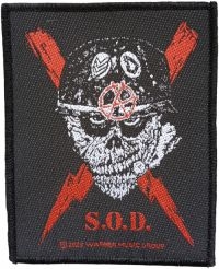 Stormtroopers Of Death (S.O.D.) - Patch Scrawled Lightning (9,9 X 7,9 ryhmässä MERCHANDISE / Accessoarer / Hårdrock @ Bengans Skivbutik AB (5577399)