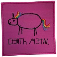 Death Metal - Patch Unicorn Pink (7,9 X 7,9 Cm) ryhmässä MERCHANDISE / Accessoarer / Hårdrock @ Bengans Skivbutik AB (5577402)