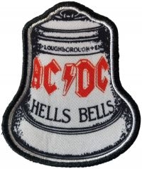 Ac/Dc - Patch Hells Bells White (8 X 6,7 Cm ryhmässä MERCHANDISE / Accessoarer / Hårdrock @ Bengans Skivbutik AB (5577406)