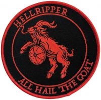 Hellripper - Patch All Hail The Goat Red (9 Cm) ryhmässä MERCHANDISE / Accessoarer / Kommande / Hårdrock @ Bengans Skivbutik AB (5577459)