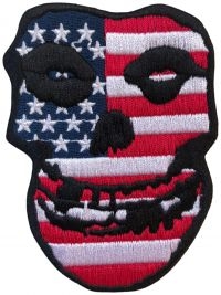 Misfits - Patch Usa Skull (8,8 X 6,5 Cm) ryhmässä MERCHANDISE / Accessoarer / Kommande / Pop-Rock @ Bengans Skivbutik AB (5577584)