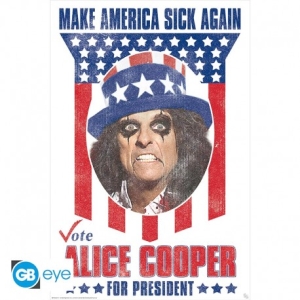 Alice Cooper  - Cooper For President Poster 91,5X61 ryhmässä MERCHANDISE / Merch / Hårdrock @ Bengans Skivbutik AB (5577864)