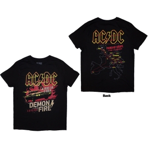 Ac/Dc - Demon Fire Eu Tour 24 Uni Bl T-Shirt ryhmässä MERCHANDISE / T-paita / Hårdrock @ Bengans Skivbutik AB (5581209r)