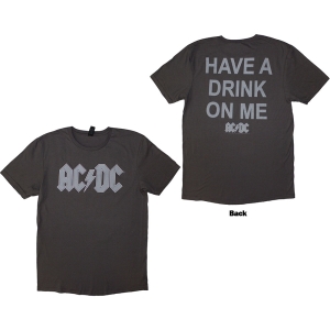 Ac/Dc - Have A Drink On Me Uni Grey T-Shirt ryhmässä MERCHANDISE / T-paita / Hårdrock @ Bengans Skivbutik AB (5581211r)