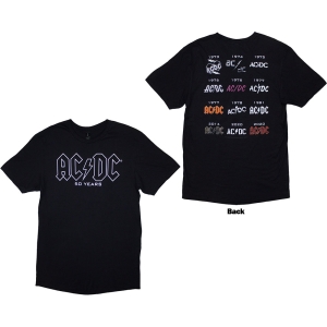 Ac/Dc - History Logo Uni Bl T-Shirt ryhmässä MERCHANDISE / T-paita / Hårdrock @ Bengans Skivbutik AB (5581216r)