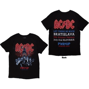 Ac/Dc - Pwr Up Bratislava 24 Uni Bl T-Shirt ryhmässä MERCHANDISE / T-paita / Hårdrock @ Bengans Skivbutik AB (5581221r)