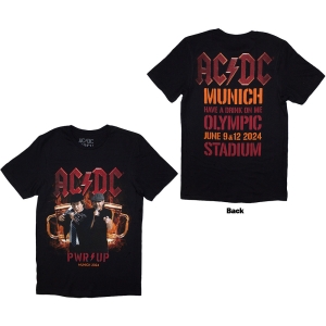 Ac/Dc - Pwr Up Munich 24 Uni Bl T-Shirt ryhmässä MERCHANDISE / T-paita / Hårdrock @ Bengans Skivbutik AB (5581224r)