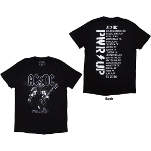 Ac/Dc - Pwrd Up B&W Photo Uni Bl T-Shirt ryhmässä MERCHANDISE / T-paita / Hårdrock @ Bengans Skivbutik AB (5581225r)