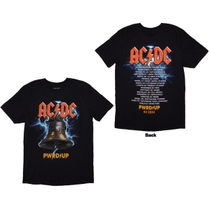 Ac/Dc - Pwrd Up In Rock We Trust Uni Bl T-Shirt ryhmässä MERCHANDISE / T-paita / Hårdrock @ Bengans Skivbutik AB (5581227r)