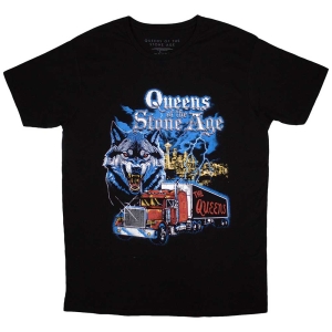 Queens Of The Stone Age - Wolf Skyline Uni Bl T-Shirt ryhmässä MERCHANDISE / T-paita / Hårdrock @ Bengans Skivbutik AB (5581252r)