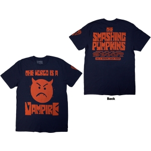 Smashing Pumpkins - World Is A Vampire Uni Navy T-Shirt ryhmässä MERCHANDISE / T-paita / Pop-Rock @ Bengans Skivbutik AB (5581565r)