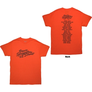 Bruce Springsteen - Tour 24 River Font Uni Orange T-Shirt ryhmässä MERCHANDISE / T-paita / Pop-Rock @ Bengans Skivbutik AB (5581578r)