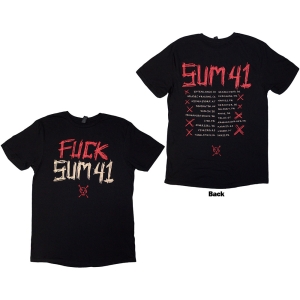 Sum 41 - Tour 24 Fuck Sum 41 Uni Bl T-Shirt ryhmässä MERCHANDISE / T-paita / Punk @ Bengans Skivbutik AB (5581582r)