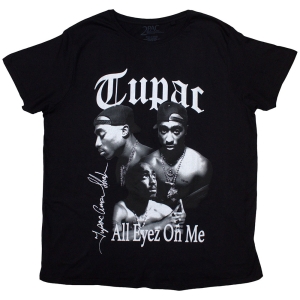 Tupac - All Eyez B&W Uni Bl T-Shirt ryhmässä MERCHANDISE / T-paita / Hip Hop-Rap @ Bengans Skivbutik AB (5581715r)