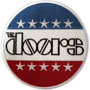 The Doors - Logo Stars & Stripes Woven Patch ryhmässä MERCHANDISE / Merch / Pop-Rock @ Bengans Skivbutik AB (5581815)