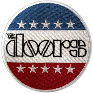 The Doors - Logo Stars & Stripes Woven Patch ryhmässä MERCHANDISE / Kangasmerkki / Pop-Rock @ Bengans Skivbutik AB (5581815)