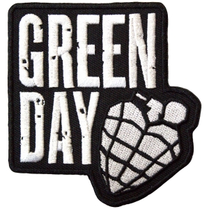 Green Day - Stacked Logo & Grenade Woven Patch ryhmässä MERCHANDISE / Merch / Punk @ Bengans Skivbutik AB (5581827)