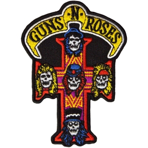 Guns N Roses - Appetite For Destruction Cross Printed Patch ryhmässä MERCHANDISE / Merch / Hårdrock @ Bengans Skivbutik AB (5581833)