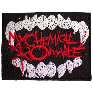 My Chemical Romance - The Black Parade Logo Fangs Woven Patch ryhmässä MERCHANDISE / Merch / Pop-Rock @ Bengans Skivbutik AB (5581846)