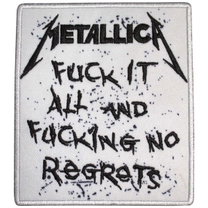 Metallica - No Regrets Woven Patch ryhmässä MERCHANDISE / Merch / Hårdrock @ Bengans Skivbutik AB (5581855)