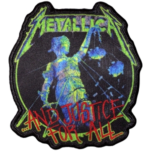 Metallica - And Justice For All Printed Patch ryhmässä MERCHANDISE / Merch / Hårdrock @ Bengans Skivbutik AB (5581857)