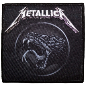 Metallica - Black Album Poster Printed Patch ryhmässä MERCHANDISE / Merch / Hårdrock @ Bengans Skivbutik AB (5581861)