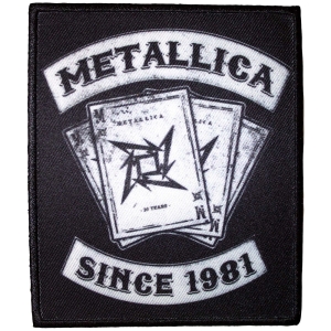 Metallica - 30Th Anniversary Playing Card Printed Patch ryhmässä MERCHANDISE / Merch / Hårdrock @ Bengans Skivbutik AB (5581863)