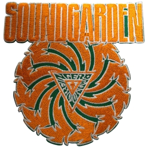 Soundgarden - Badmotorfinger Orange Green Woven Patch ryhmässä MERCHANDISE / Merch / Pop-Rock @ Bengans Skivbutik AB (5581877)