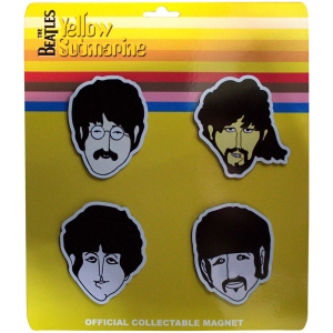 Beatles - Yellow Submarine Heads Embossed 4-Piece Magnet Set ryhmässä MERCHANDISE / Merch / Pop-Rock @ Bengans Skivbutik AB (5581929)