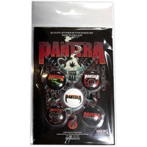 Pantera - Stay Away From Me Button Badge 5-Pack   ryhmässä MERCHANDISE / Merch / Hårdrock @ Bengans Skivbutik AB (5581973)