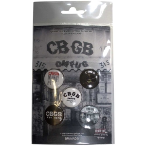 Cbgb - Cbgb Logos Button Badge 5-Pack ryhmässä MERCHANDISE / Merch / Punk @ Bengans Skivbutik AB (5581976)