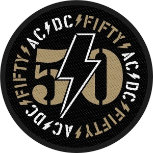 Ac/Dc - Fifty Standard Patch ryhmässä MERCHANDISE / Merch / Hårdrock @ Bengans Skivbutik AB (5583004)