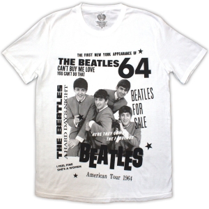 Beatles - Beatles 1964 Uni Wht T-Shirt ryhmässä MERCHANDISE / T-paita / Pop-Rock @ Bengans Skivbutik AB (5583010r)