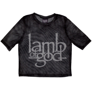 Lamb Of God - Logo Lady Bl Mesh Crop Top ryhmässä MERCHANDISE / T-paita / Hårdrock @ Bengans Skivbutik AB (5583033r)