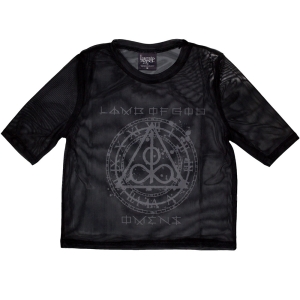 Lamb Of God - Omens Clock Lady Bl Mesh Crop Top ryhmässä MERCHANDISE / T-paita / Hårdrock @ Bengans Skivbutik AB (5583034r)