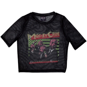 Motley Crue - Generation Swine Lady Bl Mesh Crop Top ryhmässä MERCHANDISE / T-paita / Hårdrock @ Bengans Skivbutik AB (5583043r)