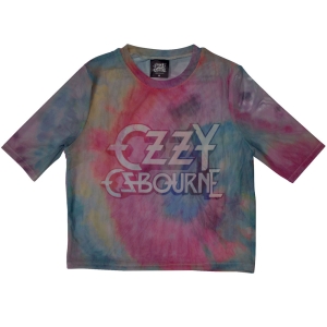 Ozzy Osbourne - Logo Lady Lht Blue Mesh Crop Top ryhmässä MERCHANDISE / T-paita / Hårdrock @ Bengans Skivbutik AB (5583048r)