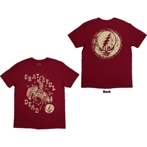 Grateful Dead - Skeleton Horse Uni Red T-Shirt ryhmässä MERCHANDISE / T-paita / Nyheter / Pop-Rock @ Bengans Skivbutik AB (5583344r)