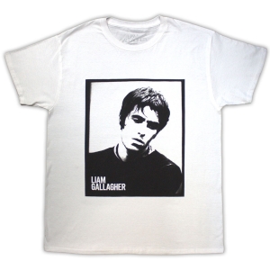 Liam Gallagher - Framed Photo Uni Wht T-Shirt ryhmässä MERCHANDISE / T-paita / Nyheter / Pop-Rock @ Bengans Skivbutik AB (5583347r)