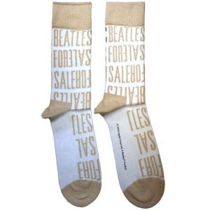 Beatles - For Sale Text Repeat Uni Wht Socks ryhmässä MERCHANDISE / Merch / Pop-Rock @ Bengans Skivbutik AB (5583634)