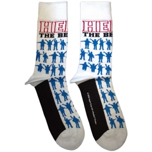 Beatles - Help Silhouettes Repeat Uni Wht Socks ryhmässä MERCHANDISE / Merch / Pop-Rock @ Bengans Skivbutik AB (5583636)