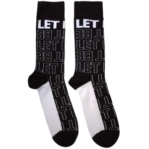 Beatles - Let It Be Text Outlines Repeat Uni Bl Socks ryhmässä MERCHANDISE / Merch / Pop-Rock @ Bengans Skivbutik AB (5583639)