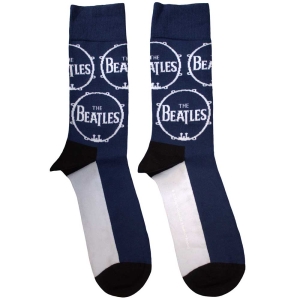 Beatles - Drum Logo Repeat Uni Navy Socks ryhmässä MERCHANDISE / Merch / Pop-Rock @ Bengans Skivbutik AB (5583655)