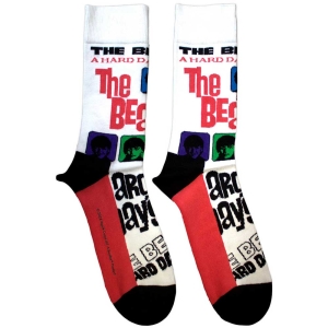 Beatles - A Hard Day's Night Colours Uni Wht Socks ryhmässä MERCHANDISE / Merch / Pop-Rock @ Bengans Skivbutik AB (5583658)