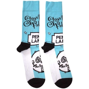 Beatles - Strawberry Fields/Penny Lane Uni Lht Blue Socks ryhmässä MERCHANDISE / Merch / Pop-Rock @ Bengans Skivbutik AB (5583661)