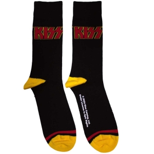 Kiss - Red Logo Single Stripe Uni Bl Socks ryhmässä MERCHANDISE / Merch / Hårdrock @ Bengans Skivbutik AB (5583678)