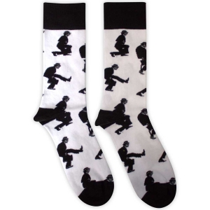 Monty Python - Silly Walks Uni Wht Socks ryhmässä MERCHANDISE / Merch / Film-Musikal @ Bengans Skivbutik AB (5583681)